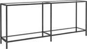 vidaXL Masă consolă, transparent, 180x35x75,5 cm, sticlă securizată