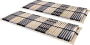 vidaXL Baze de pat cu șipci, 2 buc., 42 șipci, 7 zone, 90 x 200 cm