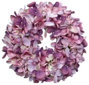 Coroniță artificială Hortensie violet, diam. 24 cm