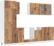 vidaXL Set de dulapuri de bucătărie 8 piese „Kalmar” Lemn vechi lemn