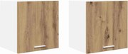 vidaXL Dulap suspendat 2 pcs Stejar Artisan și Alb 40 x 31 x 40 cm