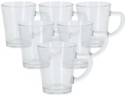 Set 6 cești din sticlă EH espresso, 70 ml