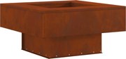 vidaXL Cuptor de foc Maro 60 x 60 x 30 cm Oțel rezistent de intemperii