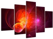 Tabloul modern cu abstracțiune roz (150x105 cm)