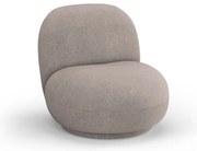 Fotoliu bej cu tapițerie din stofă bouclé Chuck – Micadoni Home