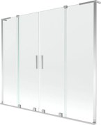 Mexen Velar L Duo paravan cadă cu 2 canaturi glisante 180 x 150 cm, transparent, crom - 896-180-003-02-01
