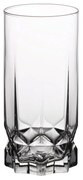 Set 6 pahare apa/suc, transparent/fumuriu, 325ml, Diamond