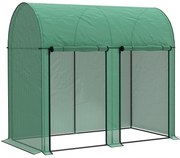 Outsunny Seră de grădină 2 m² dim. 2L x 1l x 1,78H m 2 Uși cu fermoar rulabile Oțel PE Densitate înaltă 140 g/m² Anti-UV alb | Aosom Romania