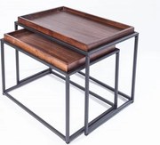 Set de 2 masute laterale design industrial Elements