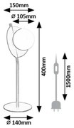 Lampă de masă Rabalux 74221 JULES 1xG9/5W/230V