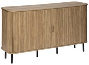 Comoda COLVA cu usi, aspect lemn de stejar, 140 x 40 x 80,5 cm