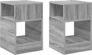 vidaXL Masă laterală 2 pcs Gri Sonoma 30,5 x 30 x 45 cm Lemn compozit