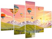 Tablou - Baloane deasupra unui peisaj (150x105 cm)