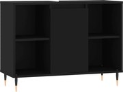 vidaXL Dulap pentru baie, negru, 80x33x60 cm, lemn compozit