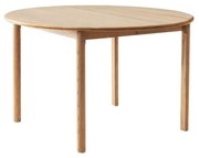 Masă de dining rotundă extensibilă din lemn de stejar cu blat suplimentar ø 120 cm Noor – Hammel Furniture