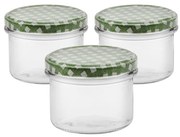 Set de 3 borcane cu capac Antek, 235 ml