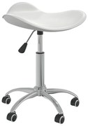 vidaXL Scaun de salon spa, alb, piele ecologică