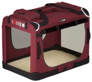 Cadoca Geantă de transport pentru câini și pisici ELI, 60x42x42cm, roșu închis