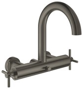 Baterie cada - dus Grohe Atrio dubla comanda antracit periat Hard Graphite