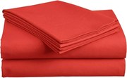 Cearsaf din bumbac 140x240 cm rosu, 100% bumbac