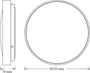 Osram - Corp de iluminat LED de tavan CEILING LUXO, 18 W, 230 V, Ø 32 cm, negru