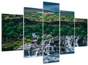 Tablou cu cascade în natură (150x105 cm)