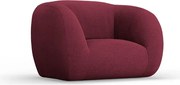 Fotoliu burgundy cu tapițerie din stofă bouclé Essen – Cosmopolitan Design