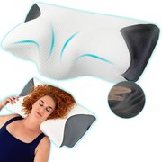 Perna Ortopedica Cervicala din spuma cu memorie si extensii - Cu Infuzie de Carbon