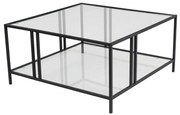 Măsuță de cafea Uranus Black cu sticlătransparentă