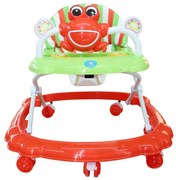 Premergator Reglabil in 3 Trepte Jolly Kids™ Broscuta, Pliabil, 8 Roti, Cu Melodii, Rosu