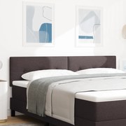 vidaXL Tăblie cu LED cu headboard Manual Maro închis 180 cm țesătură