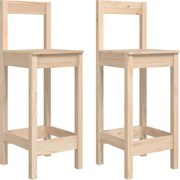 vidaXL Scaune de bar, 2 buc., 40x41,5x112 cm, lemn masiv de pin