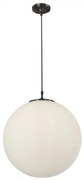 Lustra / Pendul design modern 30cm Atom black / opal 6088 SRT