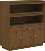 vidaXL Dulap înalt, maro miere, 100x40x108,5 cm, lemn masiv pin