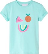 vidaXL Tricou pentru copii, verde mentă deschis, 128