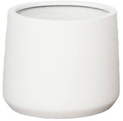 Ghiveci de flori Patt, alb mat, dimensiuni multiple - PotteryPots mărimea: Ø42 x 35 cm