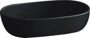 Mexen Viki chiuvetă pe blat 59 x 40 cm, negru lucios - 21056070