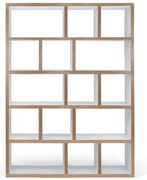 Bibliotecă albă/în culoare naturală 150x198 cm Berlin – TemaHome