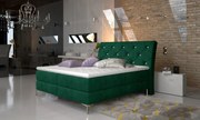 Pat boxspring tapitat cu lada de depozitare, 160X200 cm, Adel, Eltap (Culoare: Maro)