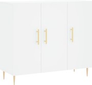 vidaXL Dulap, alb, 90x34x80 cm, lemn compozit