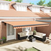 vidaXL Cortina Retractabilă Galben și portocalie 500 × 300 cm