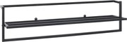 vidaXL Suport de prosoape, negru, 95x25x22 cm, fier