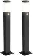 Outsunny Set de 2 lampi de exterior, stalpi luminoase LED, Etanche IP65, Lumina pentru alei si drumuri, negru | Aosom Romania