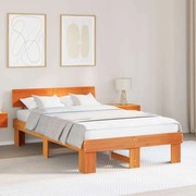 vidaXL Cadru de pat Maro ceruit 120 x 200 cm Lemn masiv de pin