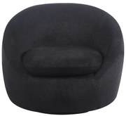 Fotoliu Rotativ – Fotoliu Modern și Confortabil pentru Living, Material Textil, Negru