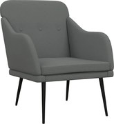 vidaXL Fotoliu, gri închis, 63x76x80 cm, textil