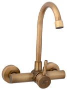 Baterie bucatarie,TRENDY'S, tip lebada, prindere pe perete, bronz antichizat