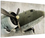 Tablou - Avion vechi cu elice (90x60 cm)