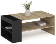 Masa de cafea Murcia stejar artizan/negru L100 cm
