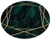 Exclusiv EMERALD covor 1022 cerc - glamour, stilat, marmură, geometric sticla verde / aur